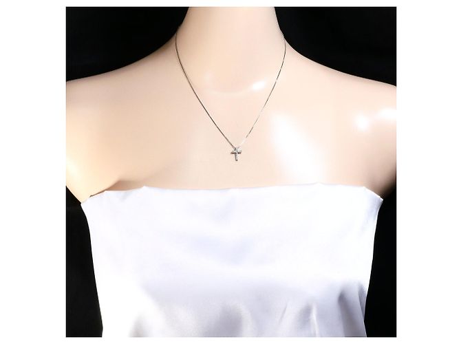 Autre Marque Collana in oro bianco 18K con diamanti rosa D'oro - vista 5