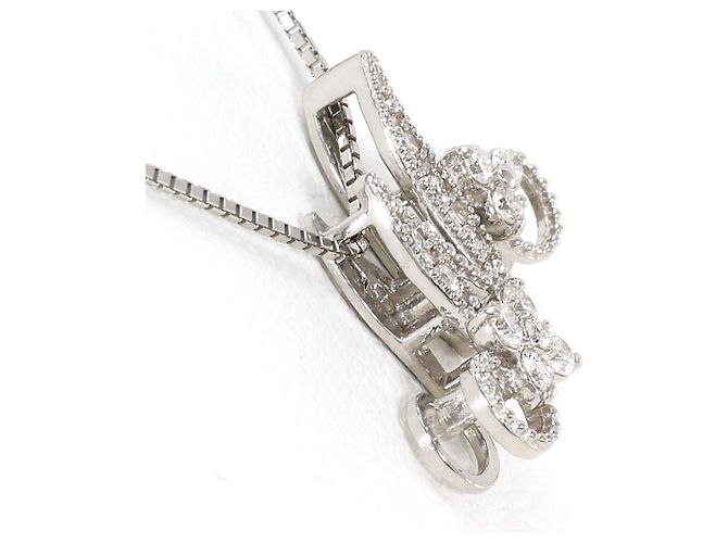 Autre Marque 18K Weißgoldkette mit Diamant Golden - Ansicht 2