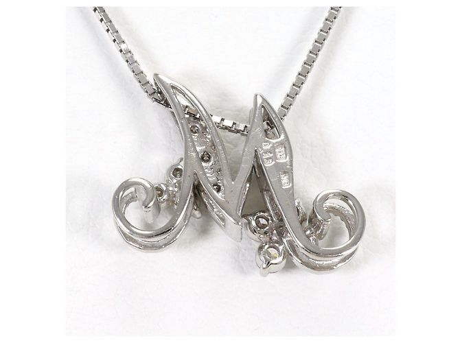 Autre Marque 18K Weißgoldkette mit Diamant Golden - Ansicht 3