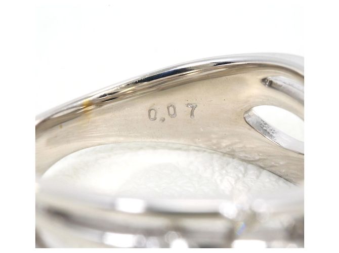 Autre Marque 18K Weißgold-Ring mit Diamant Golden - Ansicht 6
