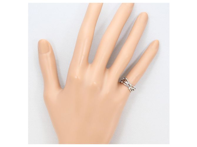 Autre Marque 18K Weißgold-Ring mit Diamant Golden - Ansicht 7