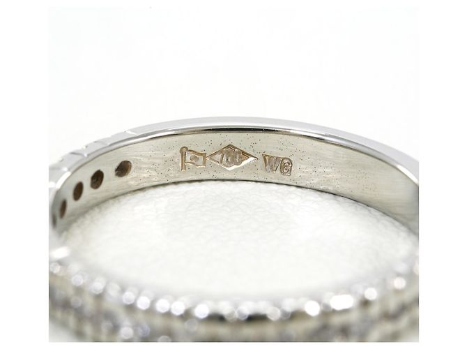 Autre Marque Elegante anillo de banda de oro blanco de 18K y diamantes Dorado - vista 5