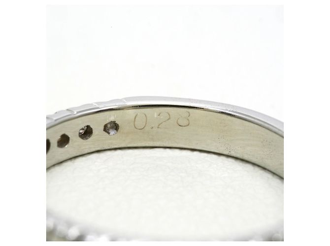 Autre Marque Elegante anillo de banda de oro blanco de 18K y diamantes Dorado - vista 6