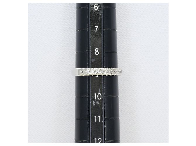 Autre Marque Elegante anillo de banda de oro blanco de 18K y diamantes Dorado - vista 8