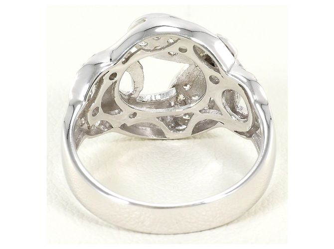 Autre Marque 14K Pink and White Gold Band Ring with Cubic Zirconia Golden - view 3