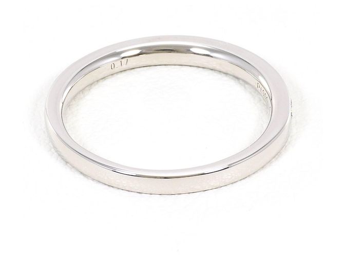 Autre Marque Anello a fascia in platino e diamanti - vista 3