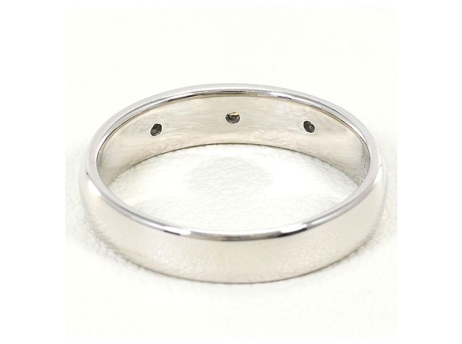 Autre Marque 10K Weißgoldring mit Diamant Golden - Ansicht 3