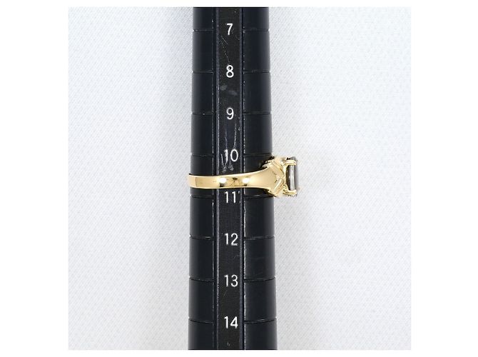 Autre Marque K14 14K Gelbgoldring mit Ammolit-Stein Golden - Ansicht 7