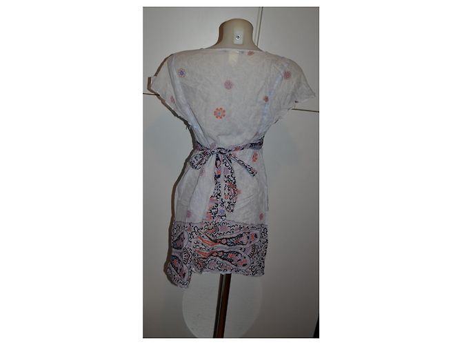 Patrizia Pepe Kurzes Kleid mit Blumenprint Weiß Mehrfarben - Ansicht 3