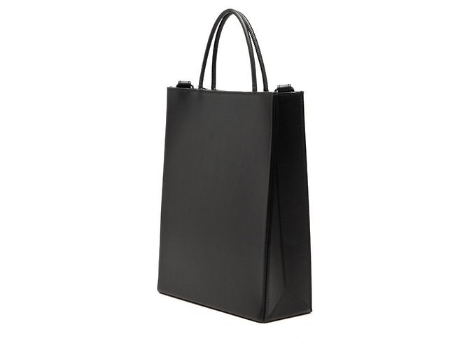 Borsa Shopping in Pelle Nera Fendi Nero - vista 2