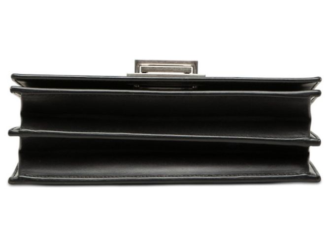 Borsa a tracolla con catena in pelle nera Saint Laurent Nero - vista 3