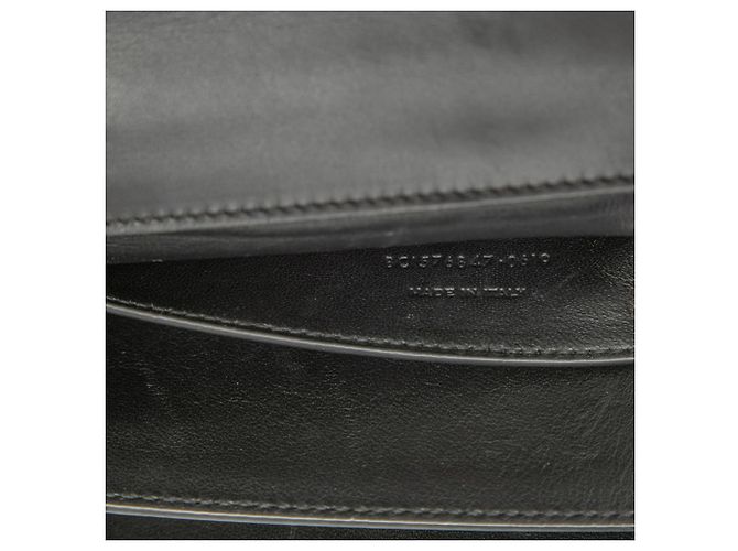 Borsa a tracolla con catena in pelle nera Saint Laurent Nero - vista 6