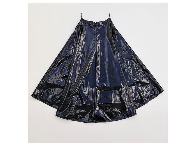 Autre Marque Falda midi Wanda Nylon de charol negro Otoño 2014 - vista 4