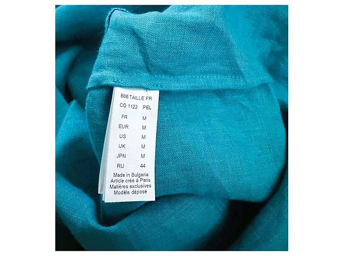 Eres Séducteur Persane Leinen-Hemdkleid Türkis - Ansicht 10