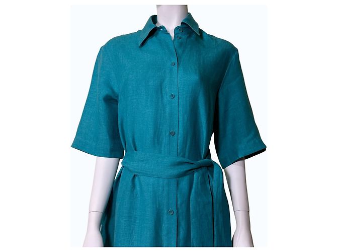 Eres Séducteur Persane Leinen-Hemdkleid Türkis - Ansicht 2