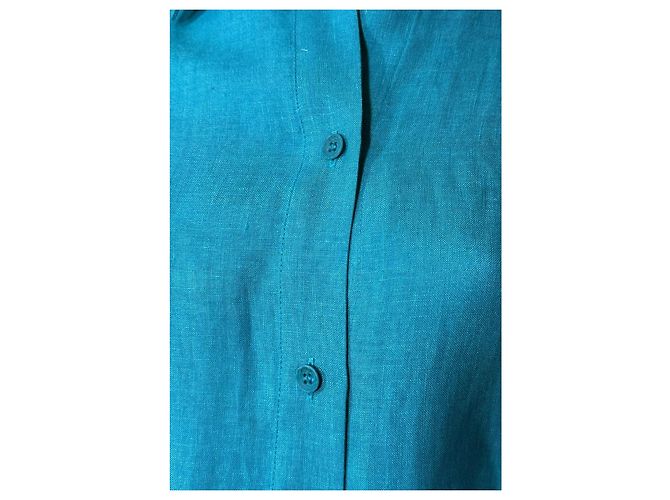 Eres Séducteur Persane Leinen-Hemdkleid Türkis - Ansicht 3
