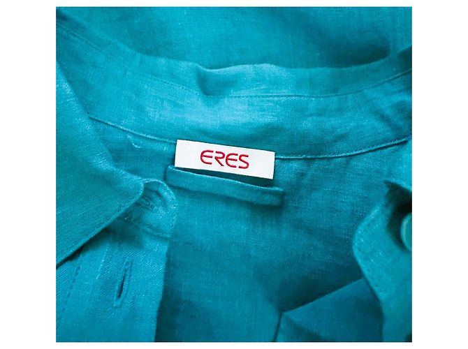 Eres Séducteur Persane Leinen-Hemdkleid Türkis - Ansicht 9