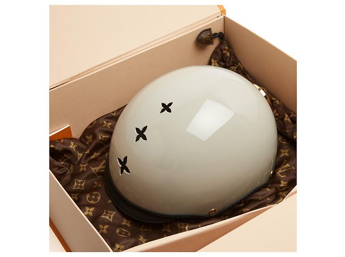 Louis Vuitton Casque Vélo et Ski Logo PM Beige Taille S Monogramme - vue 11