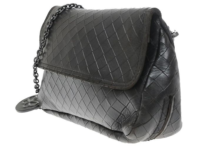 Bottega Veneta Mini borsa a tracolla in pelle con catena espandibile Marrone - vista 3