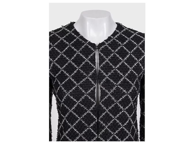 Casaco Chanel Preto Estampado NWOT EU34/XS Sem uso - vista 4