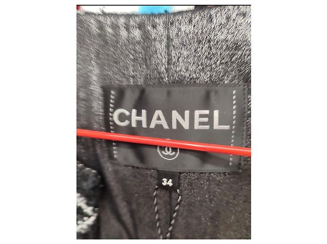 Casaco Chanel Preto Estampado NWOT EU34/XS Sem uso - vista 6