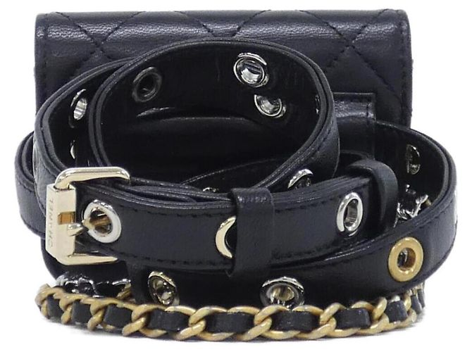 Marsupio in pelle nera Chanel AP2549 Nero - vista 2