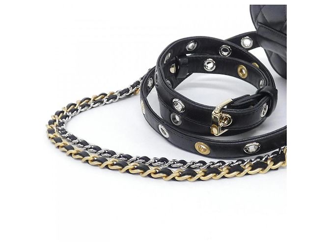 Marsupio in pelle nera Chanel AP2549 Nero - vista 4