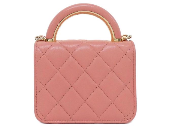 Borsa a tracolla Chanel AP2845 in pelle rosa - vista 2