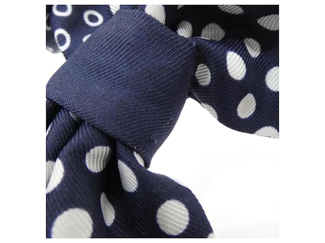 Scrunchie in seta Chanel AA9828 Bianco Blu navy - vista 3