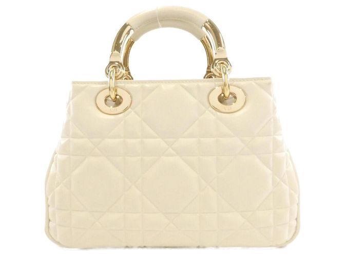 Borsa Christian Dior Lady 95.22 Small Bianco - vista 2