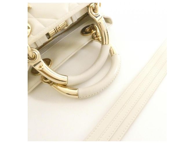 Borsa Christian Dior Lady 95.22 Small Bianco - vista 5