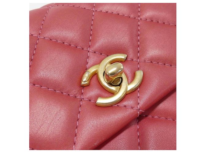 Borsa in pelle rosa Chanel AS1226 - vista 5