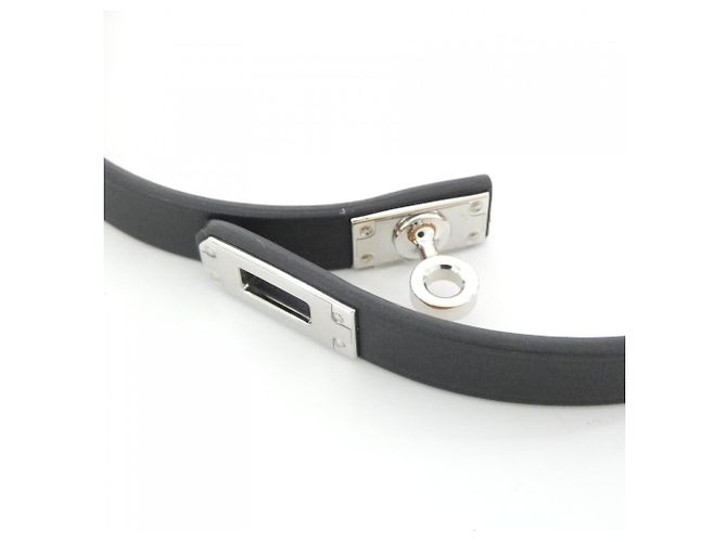 Hermès Hermes Mini Kelly 500310FK Choker Nero Argento - vista 5
