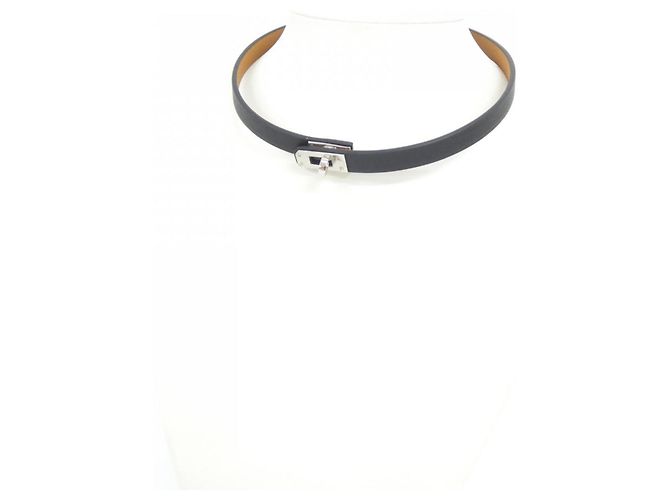 Hermès Hermes Mini Kelly 500310FK Choker Nero Argento - vista 6