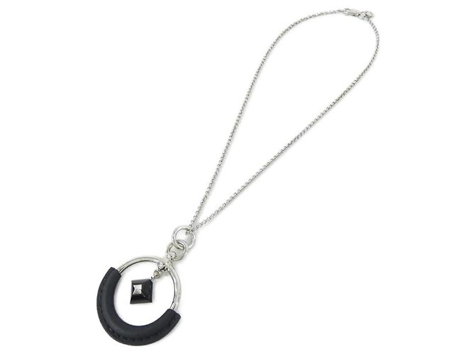 Hermès Hermes Loop Medor PM Halskette Schwarz Silber - Ansicht 2