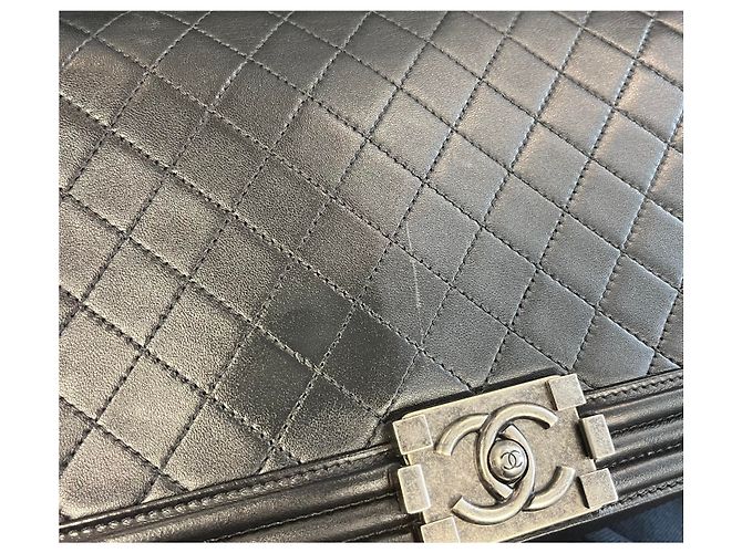 Chanel Boy Flap gestepptes Lammleder Large Schwarz - Ansicht 3