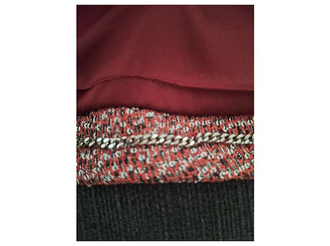 Chaleco Chanel de tweed rojo y blanco Roja Metálico - vista 9