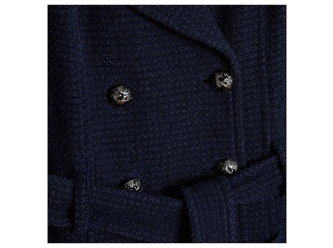 Chanel 2008 Giacca Tweed Blu Navy Blu scuro - vista 3