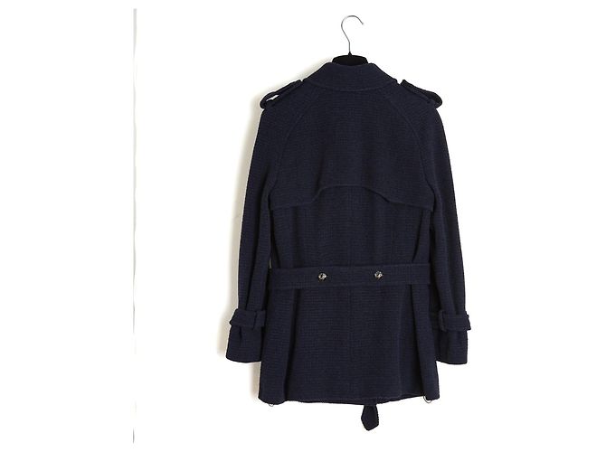 Chanel 2008 Giacca Tweed Blu Navy Blu scuro - vista 6