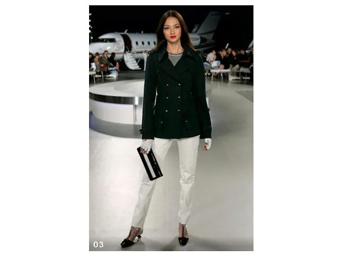Chanel 2008 Giacca Tweed Blu Navy Blu scuro - vista 7