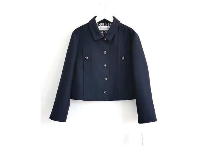 Christian Dior Giacca corta Oblique in twill di lana e seta - vista 2