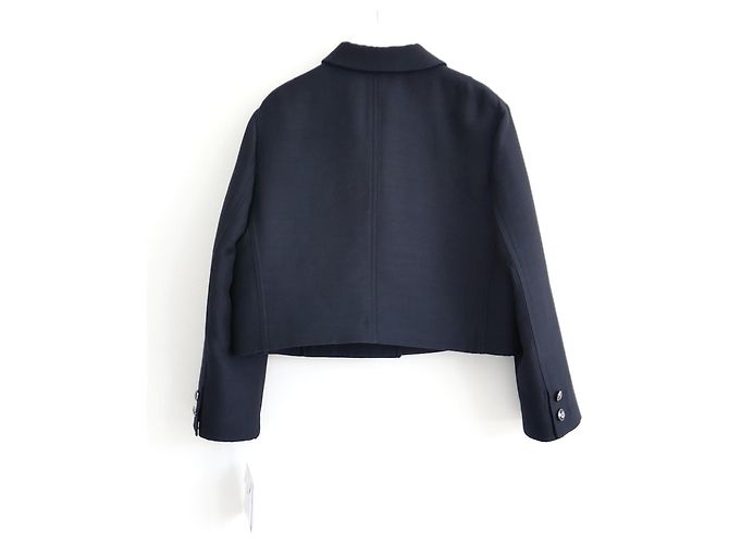 Christian Dior Giacca corta Oblique in twill di lana e seta - vista 4