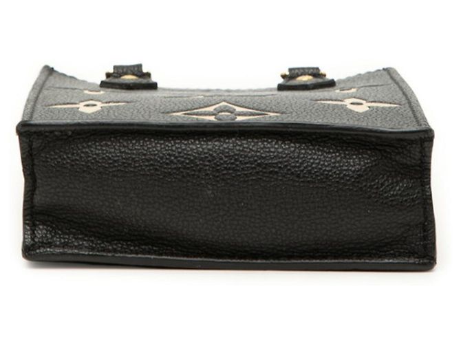 Borsa Louis Vuitton Monogram Empreinte Petite Sac Plat Nero Beige - vista 3