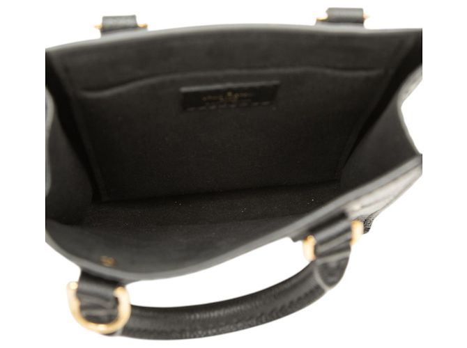 Borsa Louis Vuitton Monogram Empreinte Petite Sac Plat Nero Beige - vista 4