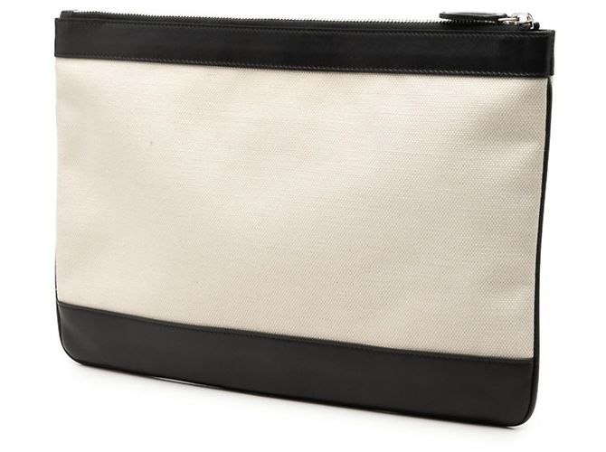 Clutch Balenciaga Navy Clip M Nero Beige - vista 2