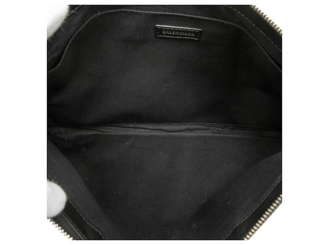 Clutch Balenciaga Navy Clip M Nero Beige - vista 4