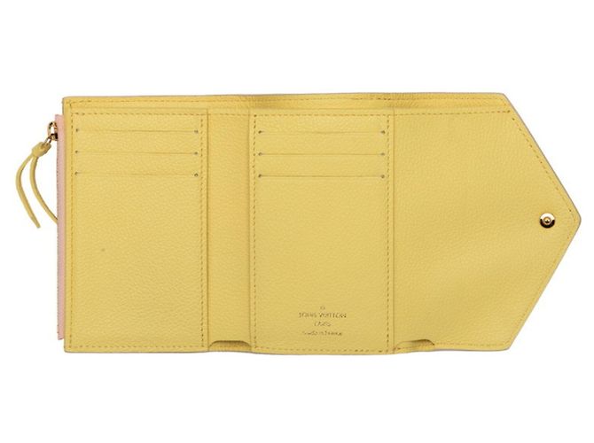 Louis Vuitton Monogram Empreinte Bi-fold Wallet Braun Beige Gelb - Ansicht 4