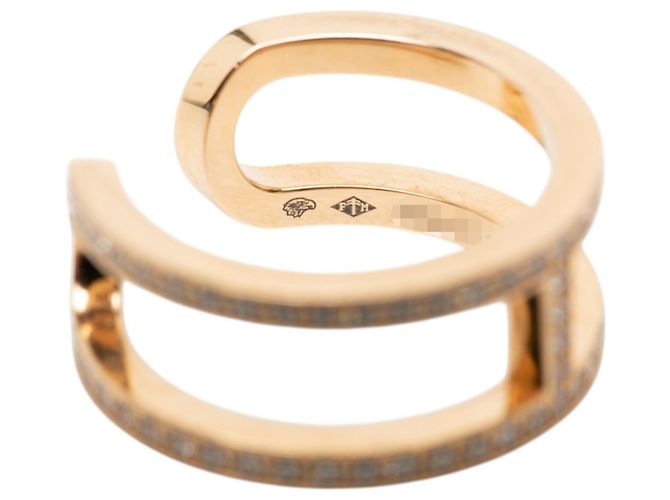 Ring Hermès Anello a fascia in oro giallo 18K e diamanti Hermes - vista 5