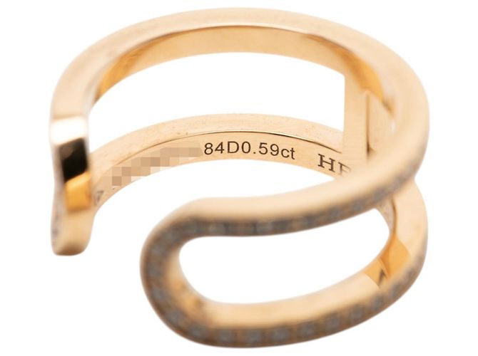 Ring Hermès Anello a fascia in oro giallo 18K e diamanti Hermes - vista 6
