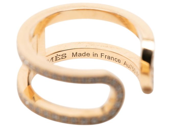 Ring Hermès Anello a fascia in oro giallo 18K e diamanti Hermes - vista 7